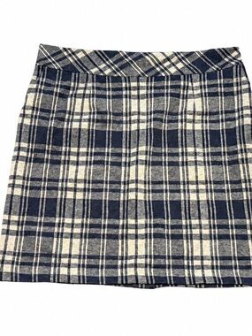 Architect Navy Plaid Pencil Skirt XL Preppy Office Y2K
